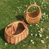 Wicker Oval Shopping Basket with Swing Handles / Child’s Swing Handled Coracle