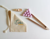 Fine motor skills set - Felt pom-poms, scoop and tongs