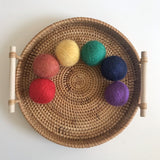 Rainbow Wool Balls 5cmD / Set of 6