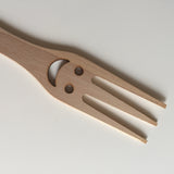 Large Smiley Wooden Fork 😃