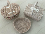White Wash Picnic Basket