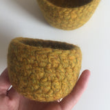 Felted wool bowls