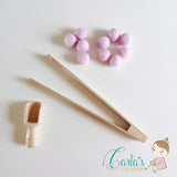 Fine motor skills set - Felt pom-poms, scoop and tongs