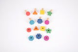 Rainbow wooden nuts & bolts