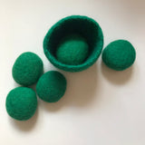 Felted pebbles
