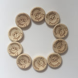 Carla’s Treasure Wooden Buttons - 25mm each