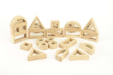 Mirror Block Set /  wooden building blocks / 24 pcs