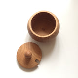 Wooden bowl with lid / Sugar bowl