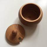 Wooden bowl with lid, Sugar bowl / Outlet - Clearance