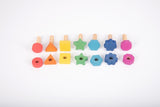 Rainbow wooden nuts & bolts