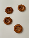 Brown Wooden Medium Buttons, Threading Activity Set