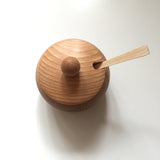 Wooden bowl with lid, Sugar bowl / Outlet - Clearance