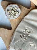 Handmade Christmas / Winter playdough stamps