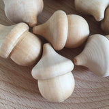 Wooden Acorns - set of 10