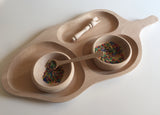 3 Compartments Montessori Tray