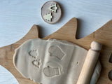 Handmade Christmas / Winter playdough stamps