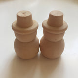 Wooden Snowman Peg Doll