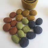 Felted pebbles