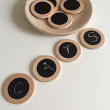 Blackboard / Vinyl Wood Coins