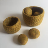 Felted wool bowls