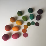 Carla’s Treasure Rainbow Counters / Organic Wood Coins / Loose Parts