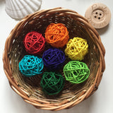 Colourful Wicker Balls / Set of 7