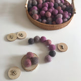 Shades of Pink Wool Balls 2cmD