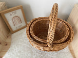 Willow Baskets with Handle / Shopping Wicker Basket