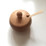 Wooden bowl with lid, Sugar bowl / Outlet - Clearance