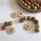 Autumnal Wool Balls 2cmD