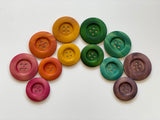 Carla’s Treasure Rainbow Large Wooden Buttons / Loose Parts
