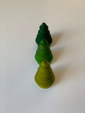 Green Wooden Tree Peg Dolls - Set of 3