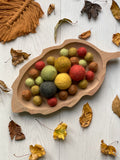 Earthy Tones Wool Balls 5cmD / Set of 5