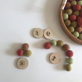 Autumnal Wool Balls 2cmD