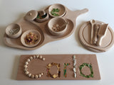 3 Compartments Montessori Tray