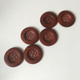 Extra Large Wooden Brown Buttons, Threading Activity Set