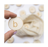 Wooden UPPERCASE & lowercase Alphabet discs / 34 pcs / Montessori Educational CE certified ABC wood slices