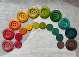 Carla’s Treasure Rainbow Large Wooden Buttons / Loose Parts