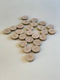 Montessori wood slices numbers 1-20 + maths symbols / Educational wooden toys CE certified