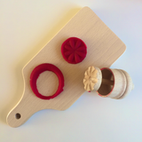 Playdough stamping tool / wooden butter mould