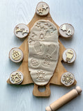 Handmade Christmas / Winter playdough stamps
