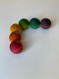 Carla’s Treasure Rainbow Wooden Balls  - Set of 6