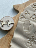 Handmade Christmas / Winter playdough stamps
