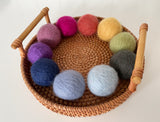 Rainbow Wool Balls 5cmD/ Set of 10