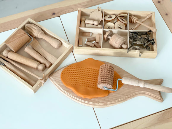 Wooden Playdough Tools and Accessories