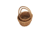 Vertical weave shoppers / willow baskets