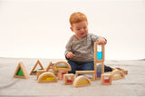Sensory Block Set / Educational wooden building blocks / 16 pcs