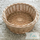 Natural willow basket / tray 25cm D