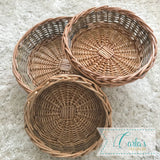 Natural willow round basket / tray