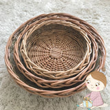 Natural willow round basket / tray